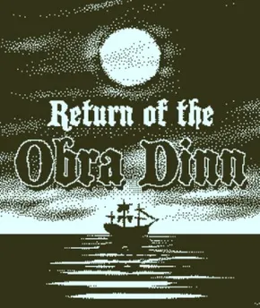 Return of the Obra Dinn 1-bit monochrome investigation scene