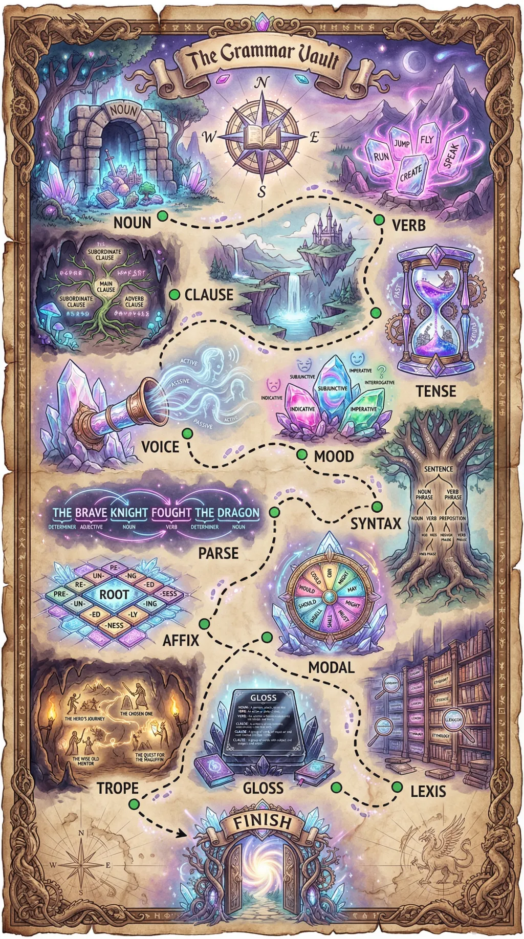 The Grammar Vault map