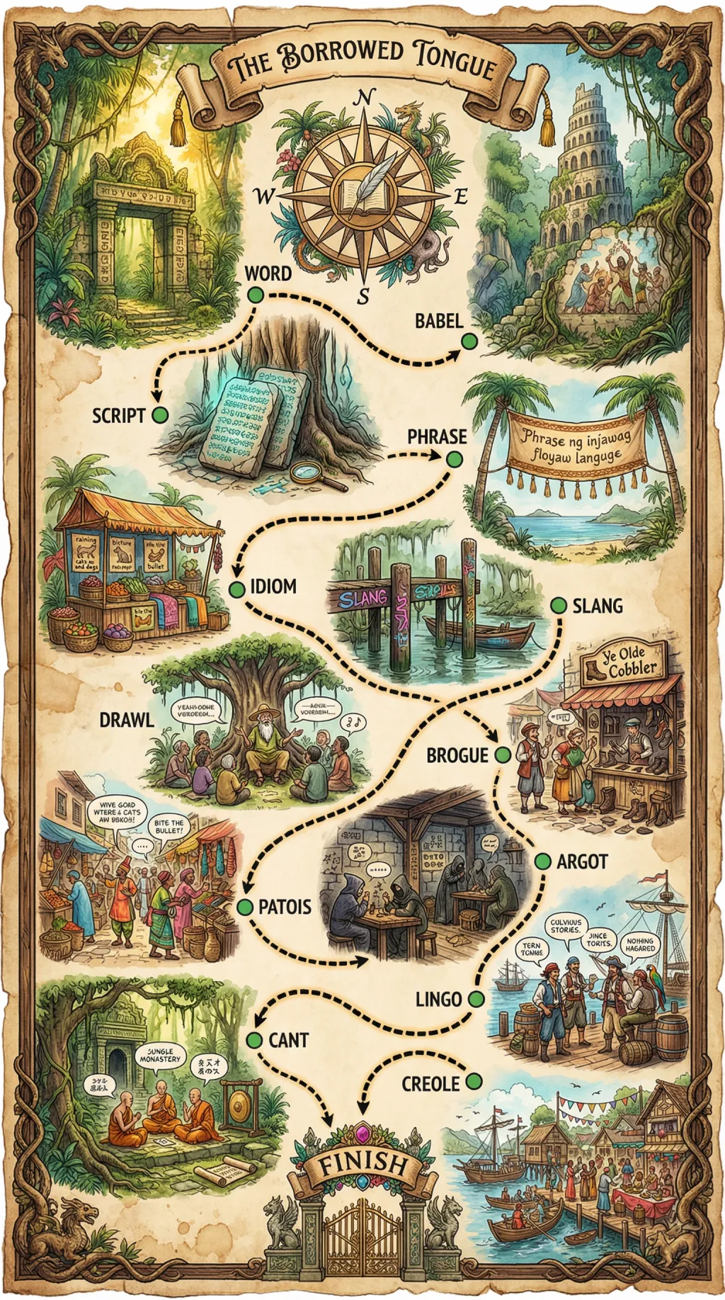 The Borrowed Tongue map